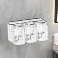 thumbnail image 6 of Esquirla Toothbrush Holder Wall Mount with Rinse Cup Simple Toothbrush Hanger Toothbrush Storage Rack Multipurpose for Bathroom Shower 3 cup Clear, 6 of 8
