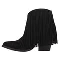 thumbnail image 2 of Dingo Womens Tangles Fringe Embroidered Pointed Toe Pull On Cowboy  Ankle B, 2 of 2