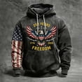 thumbnail image 2 of 250th Anniversary Patriotic USA 1776-2026 Sweatshirt, Mens Tactical Hoodies Pullover Vintage American Flag Print Hoodie with Pocket, 2 of 5