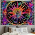 thumbnail image 2 of PRATYUS Sun and Moon Tapestry Neon Hippie Bohemian Tapestries for Bedroom Aesthetic Purple Celestial Tie Dye Tapestry Wall Hanging for Living Room Dorm  40x60inch, 2 of 6