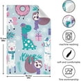 thumbnail image 3 of GZHJMY Christmas Sloth Dino Llama Kitchen Towels Set of 1 Dishcloths Hand Towels Tea Towels Ultra Absorbent for Cleaning Washing Drying Dishes Tableware 28'' x 18'', 3 of 7