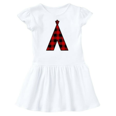

Inktastic Buffalo Plaid Teepee Tribal Gift Baby Girl Dress