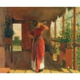 thumbnail image 2 of Homer, Winslow 14x12 White Modern Wood Framed Museum Art Print Titled - The Dinner Horn, 2 of 4