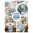 thumbnail image 3 of Blue Ombre Striped Cloth Napkins Set of 4 Reusable Dinner Napkins, Modern Abstract Gradient Lines Art Cocktail Napkin Washable Table Napkins for Wedding/Holiday Party/Baby Shower 20"x20", 3 of 7