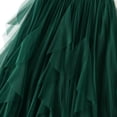 thumbnail image 5 of SWSMCLT Women's Tulle Skirt Long Vintage Pleated Skirt Ruffle High Waist Flowy Green One Size, 5 of 5