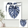 thumbnail image 3 of Blue Watercolour Tropical Leaves III 16 in x 16 in Painting Canvas Art Print, by Designart, 3 of 4