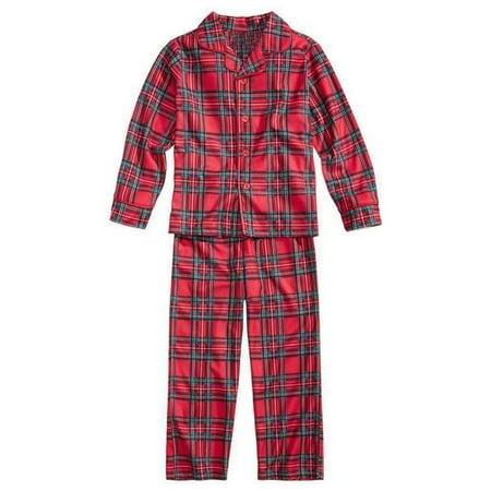 

Kids Pajamas Set Long Sleeve Plaid Lapel Shirt and Trousers Loungewear Christmas Color Matching Parent-child Homewear Autumn Winter Sleepwear