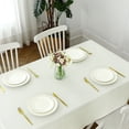 thumbnail image 6 of Romanstile 100% Waterproof Linen Tablecloth 54x78 inch,Rectangle Table Cloth Oil Proof Wipeable for Indoor and Outdoor,Ivory, 6 of 8