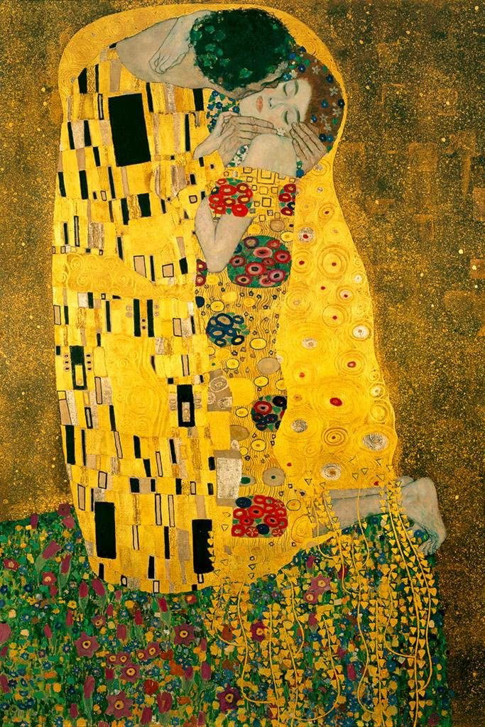 Gustav Klimt The Kiss 1908 Austrian Symbolist Painter Golden Period Art  Nouveau Print Laminated Poster 24x36 - Walmart.com