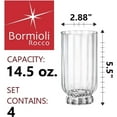 thumbnail image 2 of Bormioli Rocco Florian 14.5 oz. Highball Cocktail Beverage Drinking Glasses, Clear, Set of 4, 2 of 8