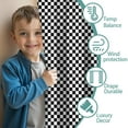 thumbnail image 2 of Blackout Kids Curtains,Black and White Checkered Childrens Insulated Curtains Set Of 2,Bedroom Essentials,Toddler Room Decor 42"x54"(106x137cm), 2 of 2
