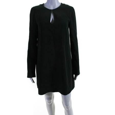 

Pre-owned|Elizabeth and James Womens Long Sleeve V Neck Dress Green Size Small