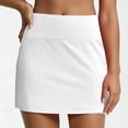 thumbnail image 5 of Ofertas de Hoy en Liquidación! QATAINLAV Women's Golf Skirts Skort Side Pockets High Waisted Stretchy Tennis Skirt with Short Yoga Workout Casual Skorts White XL, 5 of 9