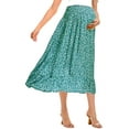 thumbnail image 5 of Yesfashion Wholesale Maternity Dress Women's High Waist Floral Print Pleated Maxi Skirt Casual Flowy Swing A Line Long Skirts, 5 of 6