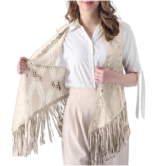 Chal de invierno para mujer, color liso, de gamuza, con flecos, bufanda chal para mujer