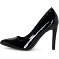 thumbnail image 2 of Chariot & Co: Mall- Womens Pointed Toe Stiletto Pumps - 4" Heels, Wedding and Dress Shoes Heel (Black Patent, 8), 2 of 6