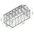 thumbnail image 5 of LZBEITEM 12'x6' Outdoor Greenhouse, Walk-in Polycarbonate Green House with Aluminum Frame for Backyard, Black, 5 of 12