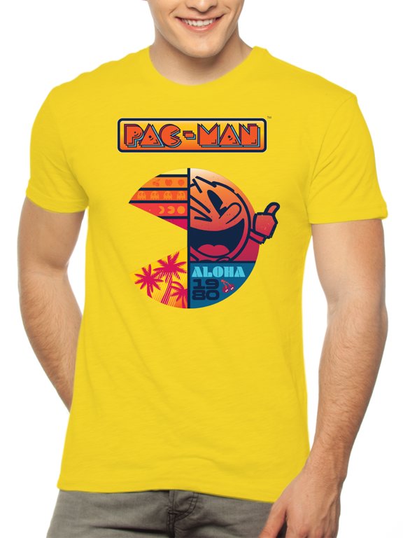 Mens Pacman Aloha Graphic T-Shirt, up to 2XL