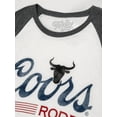 thumbnail image 2 of Tee Luv Men's Coors Rodeo Beer Logo Raglan Shirt (S), 2 of 3