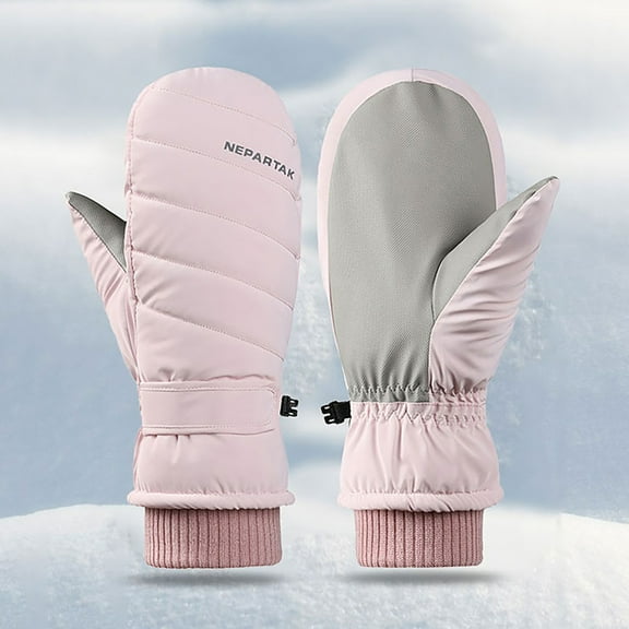 Miogawg Winter Women Ski Mittens, Waterproof Mittens, Warm Insulated Snow Mittens For Cold Weather And Snowboarding