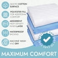 thumbnail image 4 of Epica Ultra Plus Waterproof Mattress Protector Bed Pad, Quilted & Washable Sleeping Pad, 2-pack, 4 of 6