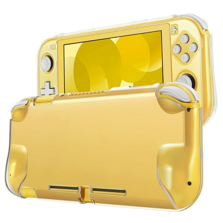 TNP Products Hard Case for Nintendo Switch Lite Case Skin Cover (Crystal Clear) Comfort Grip Enhance, Lightweight, Slim, Scratch & Shock Protector Protective 2 Piece Shell Nintendo Switch Lite Accessories