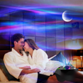 thumbnail image 1 of Lámpara de proyección de cielo estrellado para niños con música y Bluetooth LED Aurora Borealis, lámpara de ambiente con pantalla USB y luz nocturna, 1 of 5
