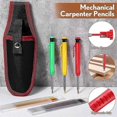 thumbnail image 5 of 3 Pcs Mechanical Carpenter Pencils with Tool Pouch, Construction Pencils with 36 Refills, Deep Hole, 5 of 5