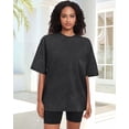 thumbnail image 2 of Camiseta Adorejoy de gran tamaño, vintage, lavada, holgada, casual, para mujer, 2 of 8