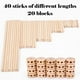 thumbnail image 5 of Bloques de construcción con cuentas insertables de 60 piezas | Juguete educativo de construcción de madera para niños | Bloques de aprendizaje STEM para juego creativo y habilidades espaciales, 5 of 5