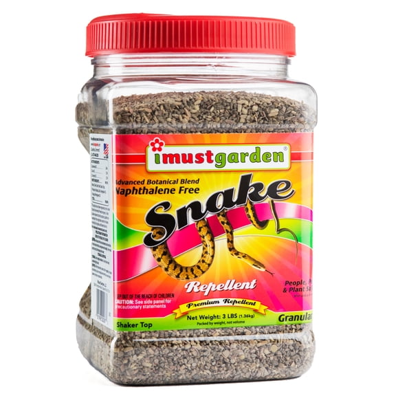I Must Garden Snake Repellent: Powerful All-Natural Protection - 3 lb. Granular Shaker Jar