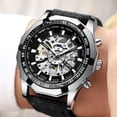 thumbnail image 4 of Relojes mecánicos huecos automáticos con correa de acero de moda atmosférica para hombres, 4 of 6