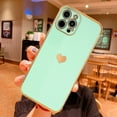 thumbnail image 2 of Compatible for iPhone 11 Case Plating Love Heart Phone Case, Fun Cute Side Small Pattern Soft TPU Airbag Anti-Fall Shockproof Camera Protective Electroplated Case - Green, 2 of 6