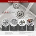 thumbnail image 4 of Stylish Dual Mount 31" Stainless Steel Double Bowl Kitchen Sink with Strainers S-401G, 4 of 11