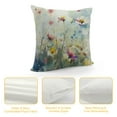 thumbnail image 4 of PHYHOO Spring Summer Floral Throw Pillow Covers Colorful Wildflower Outdoor Pillows Cover Watercolor Flowers Rustic Farmhouse Linen Decorative Cushion Case for Couch Bed Decor, 4 of 5