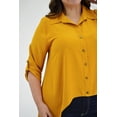 thumbnail image 4 of Maxiblusa asimétrica Roman Fashion Tallas Extras 1060 Mostaza ocre 40, 4 of 6