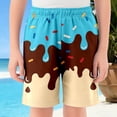 thumbnail image 2 of JAJAHO Boys Summer Beach Shorts Breathable Mesh Loose Fit Straight Leg Casual Elastic Waist Running Shorts For Kids 2-14Y Holiday Beachwear, 2 of 4