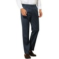 thumbnail image 5 of Pantalones de rayas INSPIRE CHIC para hombre, corte slim, pantalones formales de frente plano, 30 azul marino, 5 of 5