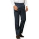 thumbnail image 5 of Pantalones de rayas INSPIRE CHIC para hombre, corte slim, pantalones formales de frente plano, 30 azul marino, 5 of 5