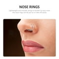 thumbnail image 3 of Gymnture 20G Double Nose Hoop Ring for Single Piercing Spiral Nose Ring Hoop, 3 of 10