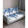 thumbnail image 3 of Blue Botanical Sofa Couch Cushion Covers Washable, Removable Stretchable Sectional Couch Covers, Spring Eucalyptus Leaves Greenery Slipcovers for L & T Shape Sofa Furniture Protector M Size 1 pc, 3 of 7