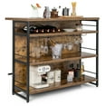 thumbnail image 1 of Gymax Industrial Kitchen Island Bar Table 4-Tier Wine Rack with Glass Holders, 1 of 8