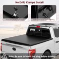 thumbnail image 4 of Mescukay Quad Fold Soft Folding Truck Bed Tonneau Cover Compatible for Ford F150 2009-2014, 4 Folding Bed Cover for Ford F-150, 5.5ft/67 inch Bed Fleetside, 4 of 7