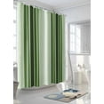 thumbnail image 3 of Shower Curtain Forest Green Striped Bathroom Curtains with Hooks, Waterproof Fabric Ombre Vertical Stripes Bath Shower Curtains Set for Bathroom Bathtubs Decor 72x72 Inch, 3 of 8