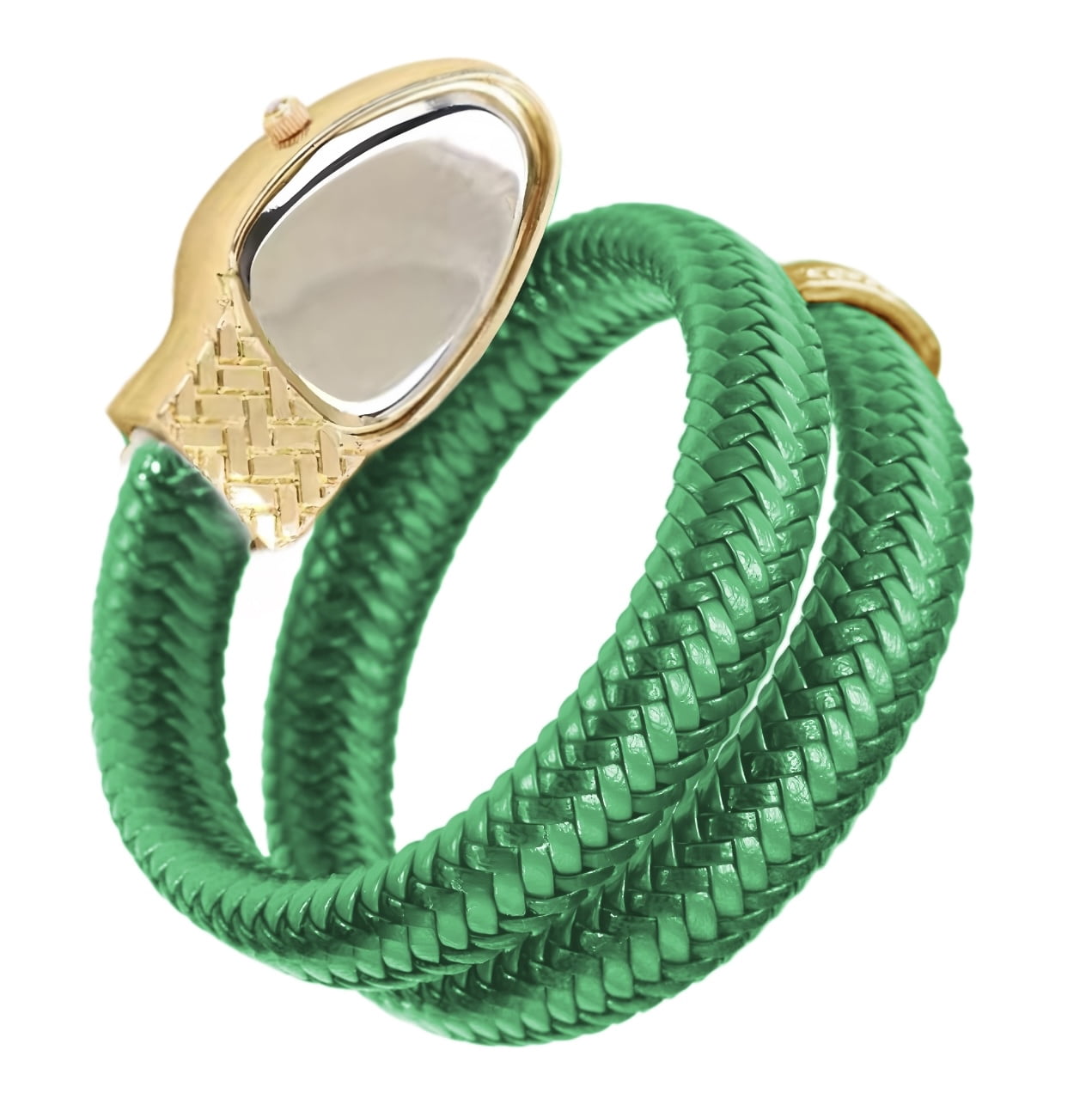 Blekon Original Serpent Wrap Watch – Stunning Coiling Snake Bangle for Women, Braided Leather Elegance, Luxury Quartz Timepiece, Fashion Jewelry
