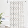 thumbnail image 3 of Geometric Decor Shower Curtain,Sacred Geometry Grid Graphic Golden Hexagon Bathroom Decor Polyester Fiber Plastic Rings Quick-Drying Waterproof for Bathtubs/Bathroom, 72x36 inches, 3 of 6