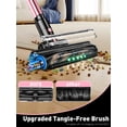 thumbnail image 4 of Cordless Vacuum Cleaner, 10 in 1 Stick Vacuum with Powerful Suction, Hose, Green LED Light, Anti-Tangle Brush, Lightweight Rechargeable Vacuum Cleaner for Home, Hardwood Floors, Carpets,Pink, 4 of 10