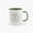 Light Green, variant on 11 Ounce "Best Dad Ever" Ceramic Mug with Colorful Inner Lining - Inspirational Quote Coffee Cup with Floral Wreath Design