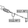 thumbnail image 2 of Febest STEERING TIE ROD END # 0321-RF1 OEM 53540-S47-013, 2 of 2