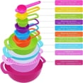 thumbnail image 5 of Dosaele Mixing Bowls Set with 10 Nesting Bowls Stackable Measuring Cups Sieve Strainer Colander ，Kitchen Colorful Nesting Mixing Rain Bowl Set for Salad Cooking Baking Prep, 5 of 6